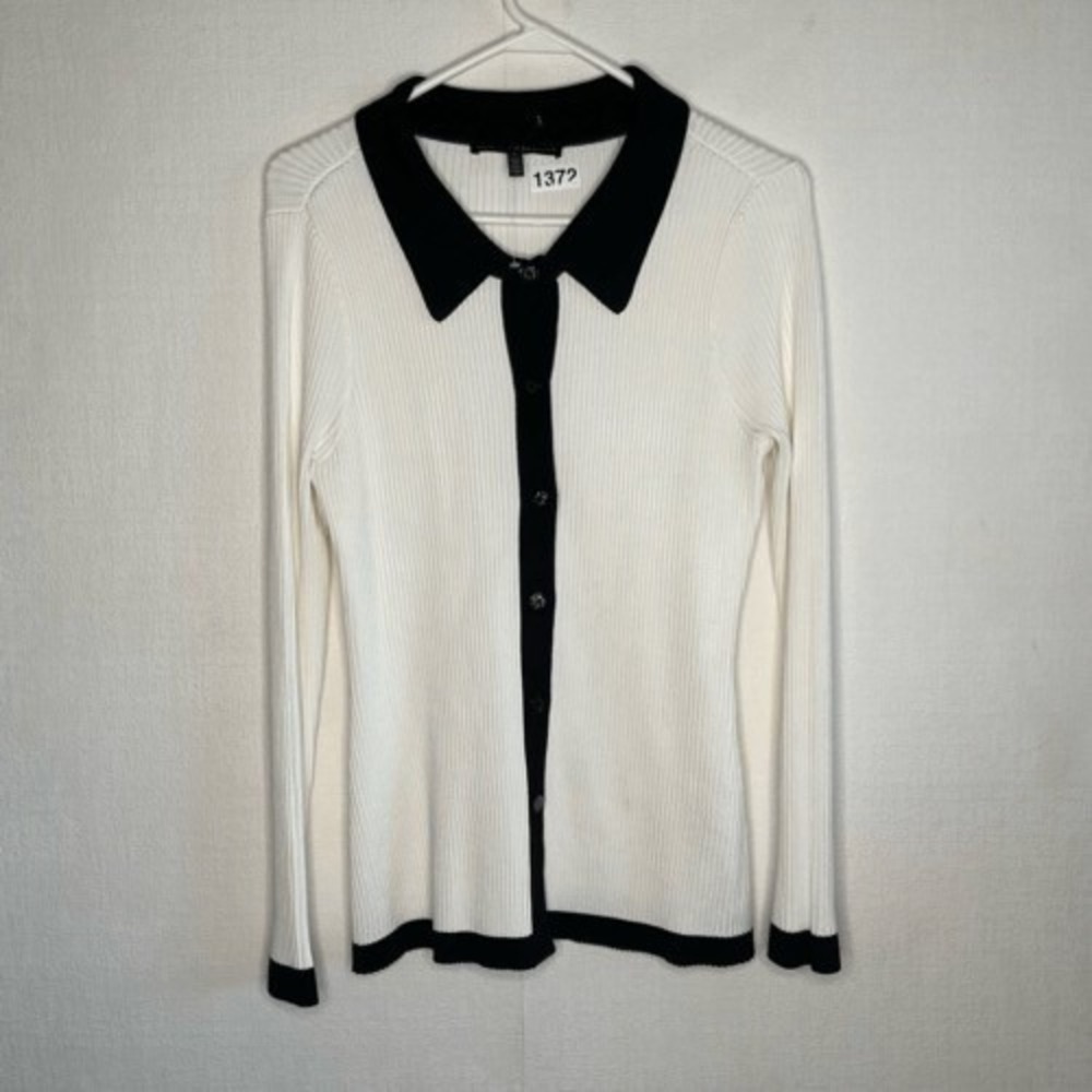 NWOT White House Black Market Zip Ribbed‎ Jumper Shell Cardigan Women L China